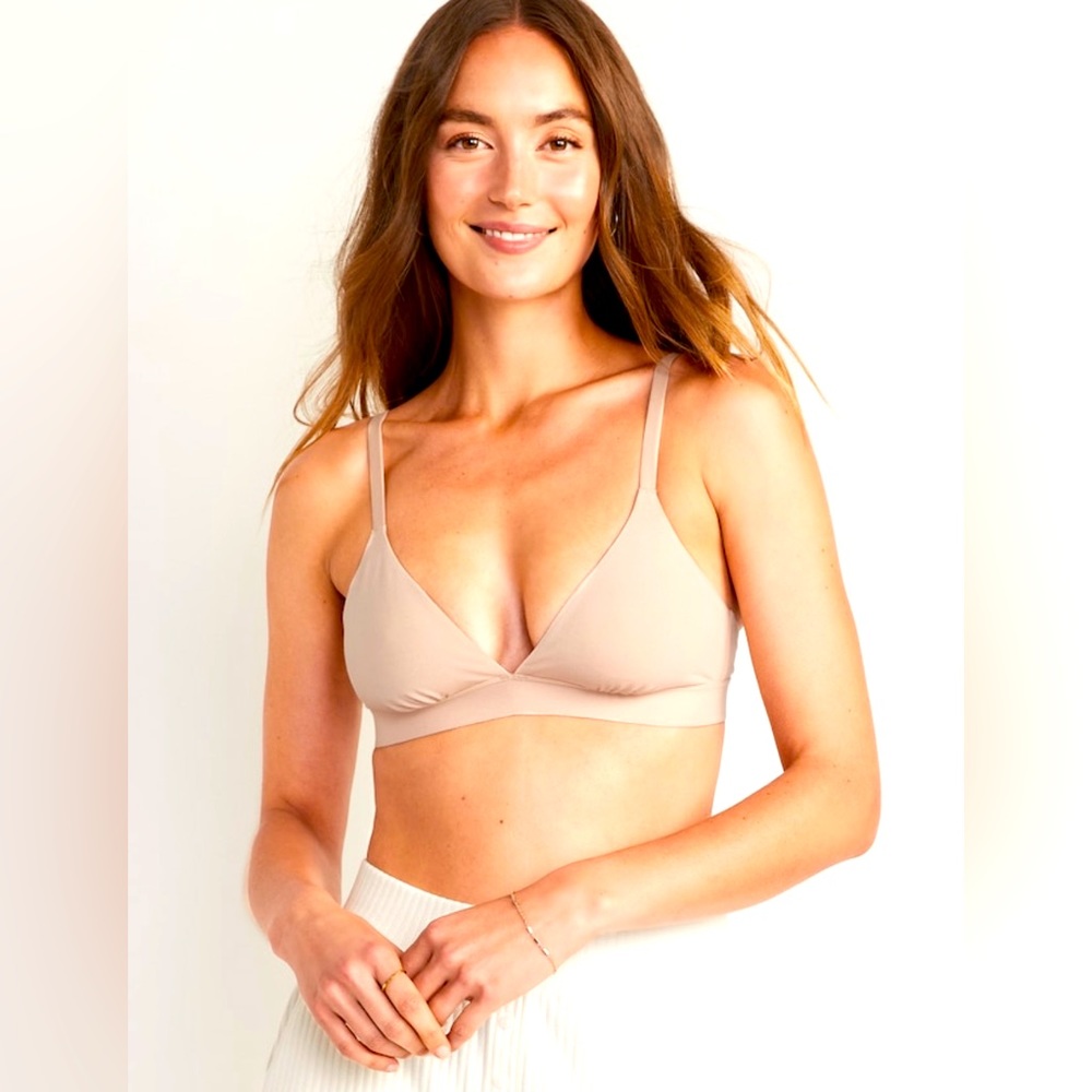 Supima Cotton-Blend Triangle Bralette